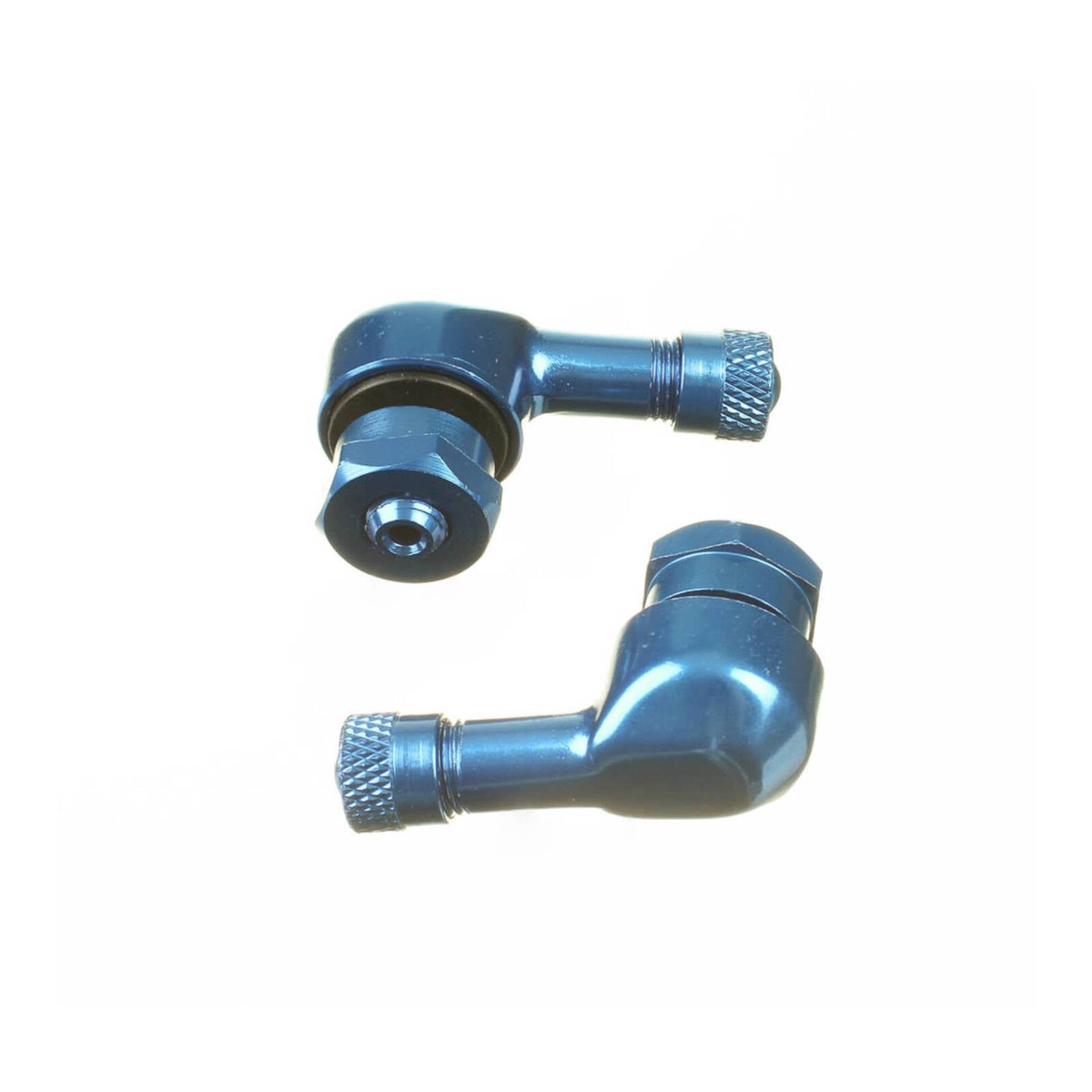 WMP 90 DEGREE ALLOY VALVES 8.3MM (EURO/YAM) - BLU (PAIR)