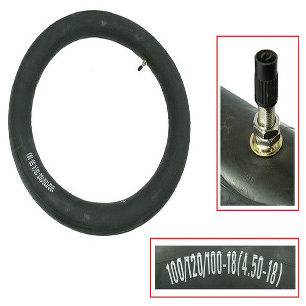HEAVY DUTY TUBE TYRE TECH 100/120/100-18  4.50-18 3MM THICKNESS