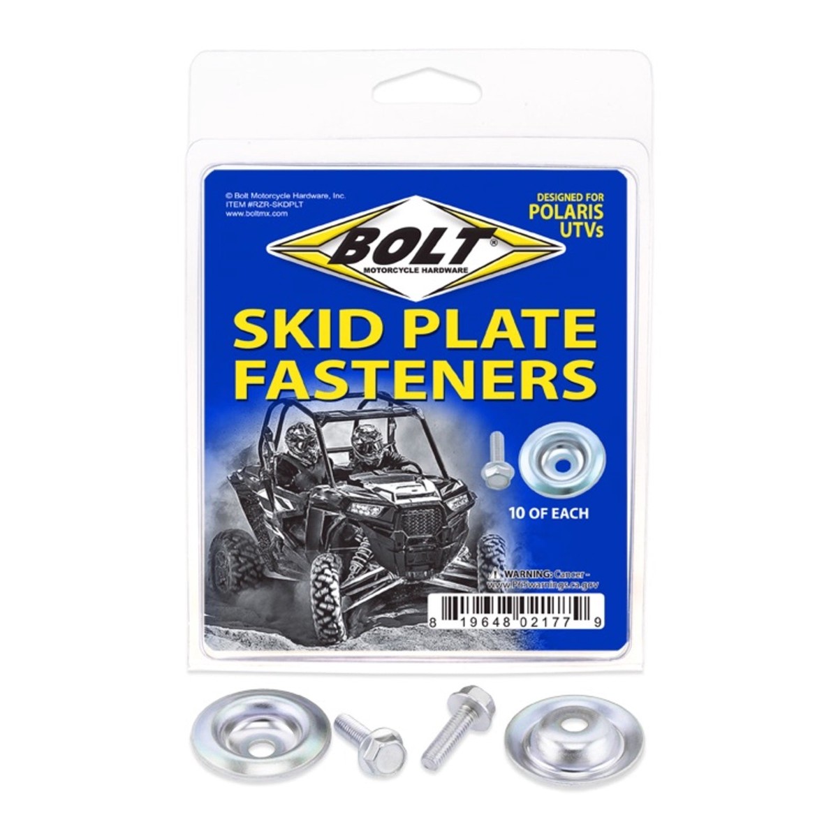 Bolt UTV Skid Plate Fasteners Washer / Bolt - RZR Skid (20 Ea)