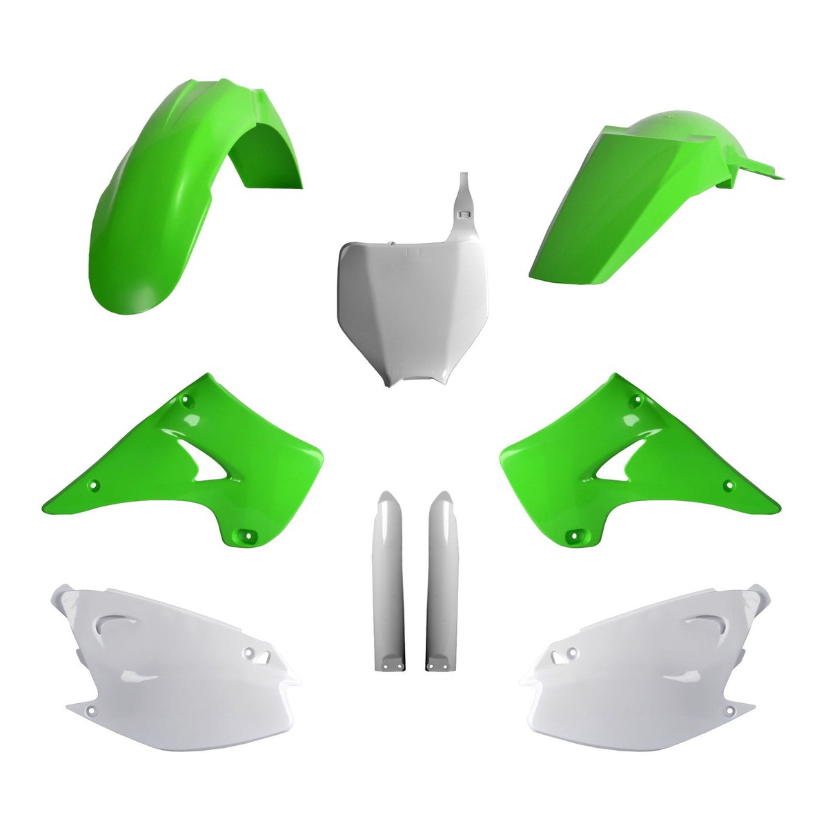 Polisport Full Kit Kawasaki KX125/250 ('03) - OEM Green / White