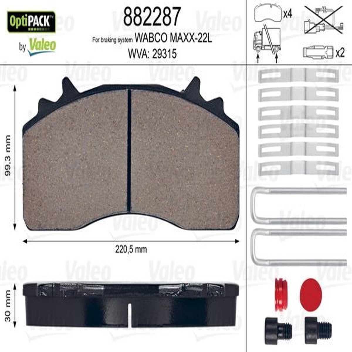 Mercedes Brake Pad Set (Wabco System)