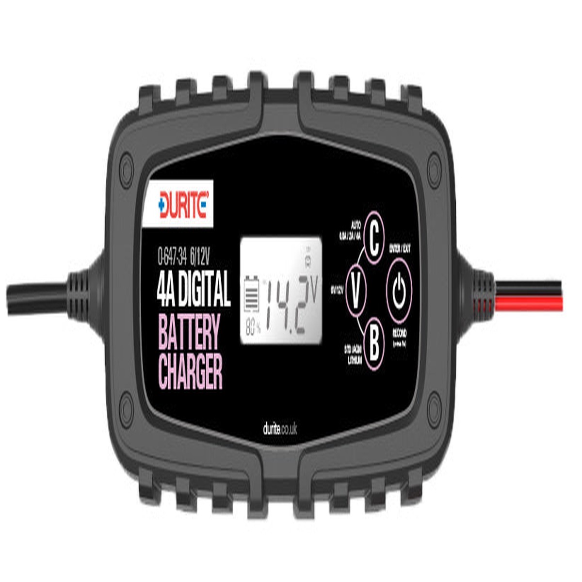 4A 9 Step Automatic Digital Battery Charger Maintainer - 6/12V