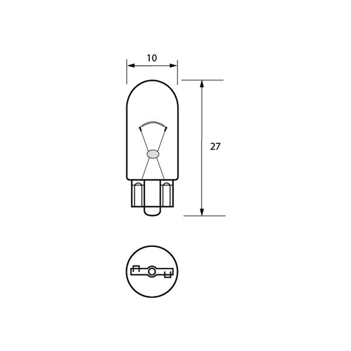 507 LED Bulb 24V W2.1x9 5D PK2