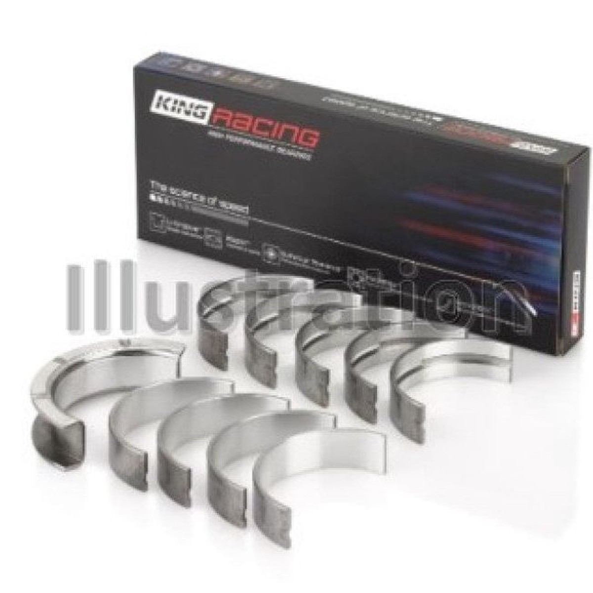 King Engine Bearings Chevy LS1/LS6/LS3 Bi-Metal Performance Main Bearing Set - Size STD