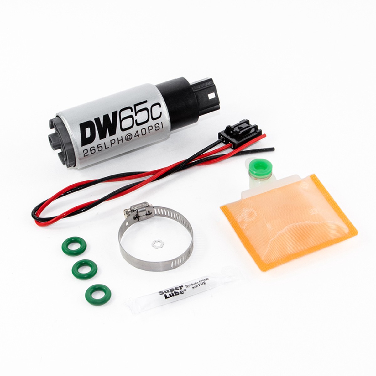 DeatschWerks DW65C 265lph Compact In-Tank Fuel Pump for Ford Focus MK2 RS with Install Kit