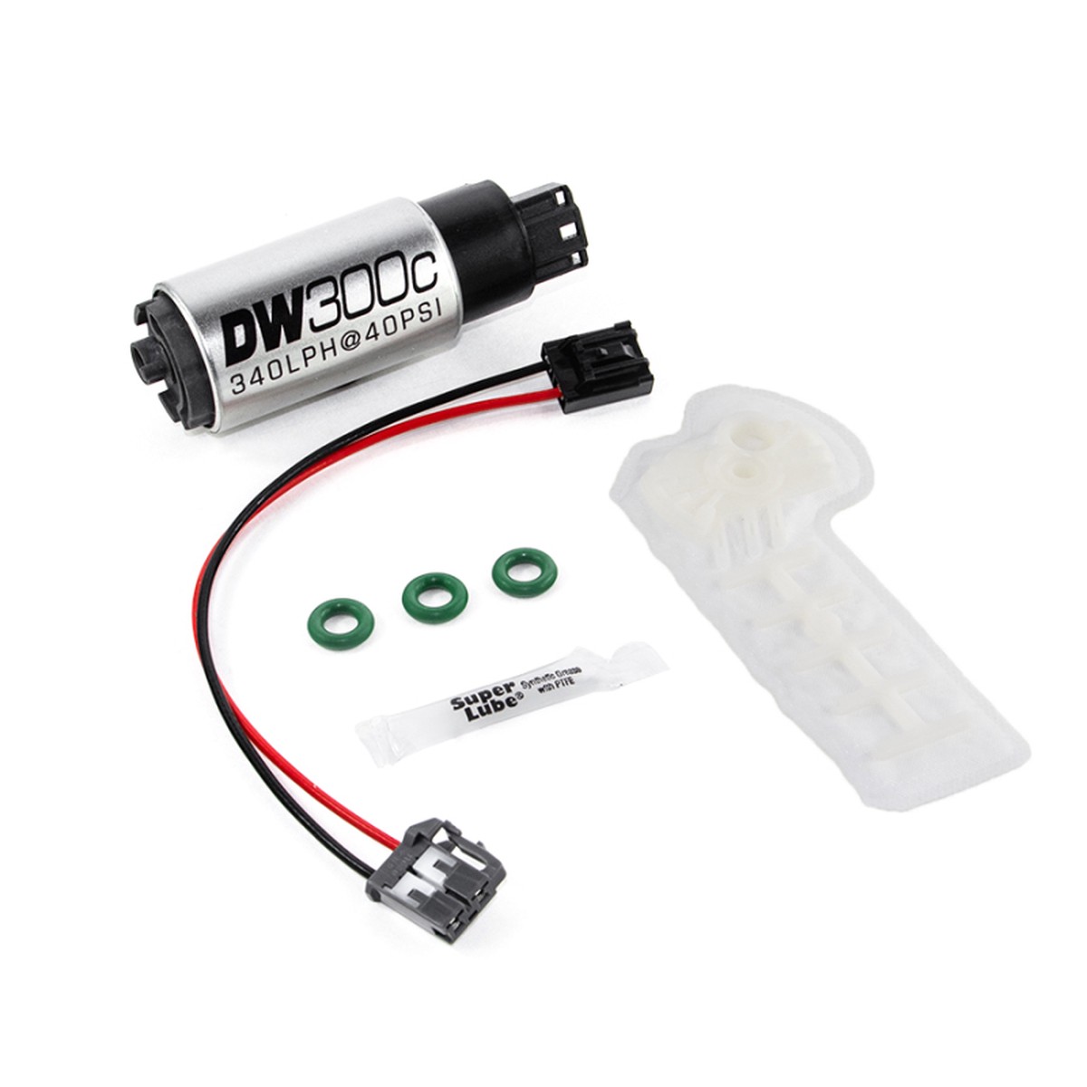 DeatschWerks DW300C 340 LPH Compact Fuel Pump with Install Kit for Subaru BRZ, Scion FR-S, Toyota 86, and Subaru WRX (Part Number 9-307-1010)